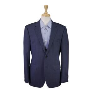 Hugo Boss The James Blue Woven Guabello Wool 2-Btn Sportcoat Blazer 40R